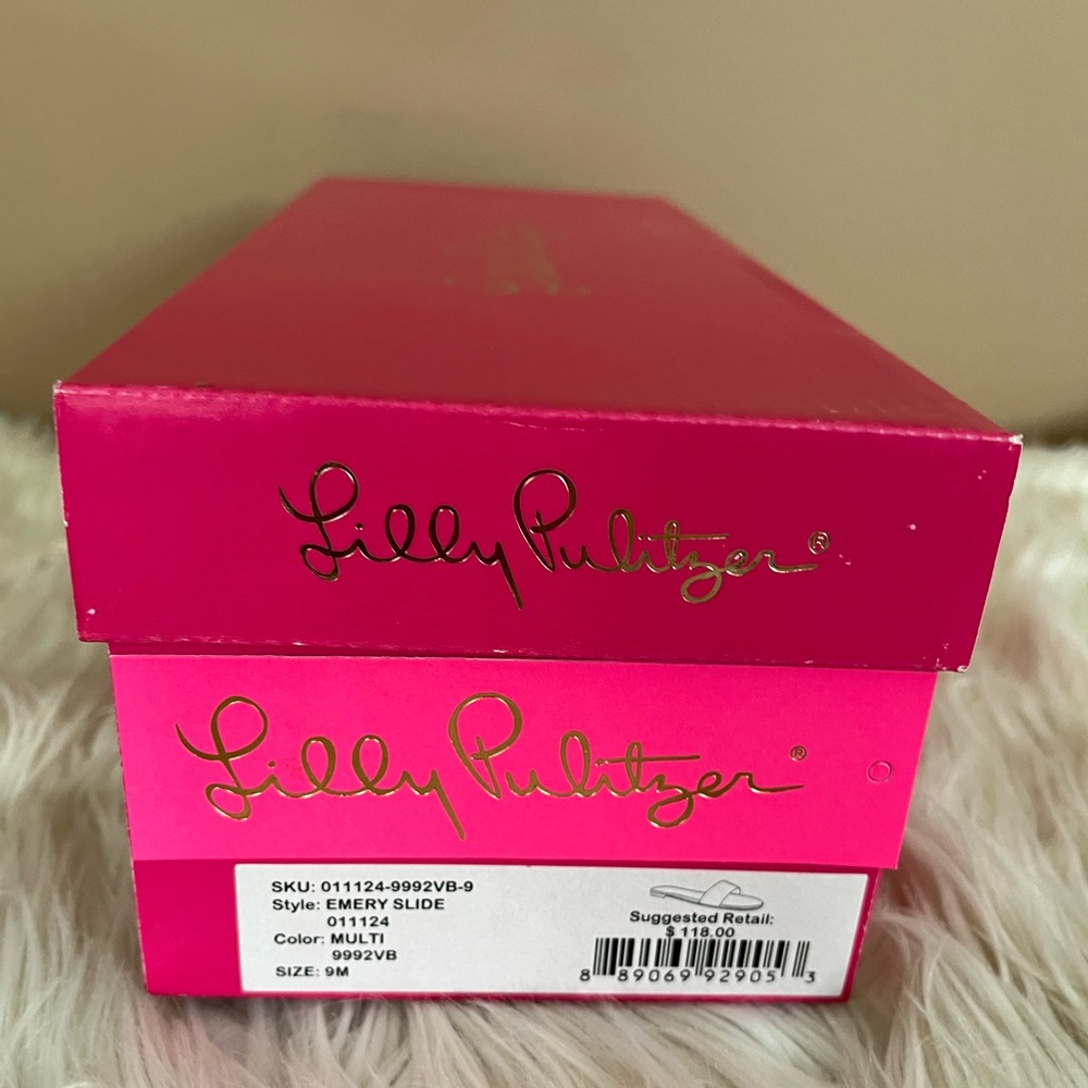 {Lilly Pulitzer} Emery Slide Sandal in Multi Feeling Fintastic Women’s 9 - NWT - Picture 10 of 10